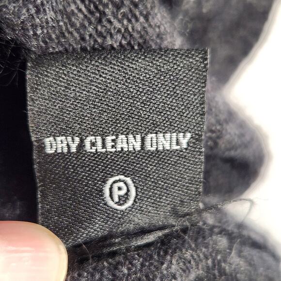 BCBGMAXAZRIA Hooded Cardigan Sweater Women M Gray Wool Cashmere Angora - Picture 12 of 13